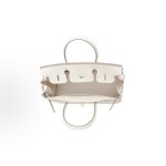 HERMES Birkin 30 Gold Buckle Women\'s Edition 10 Craie Milkshake White